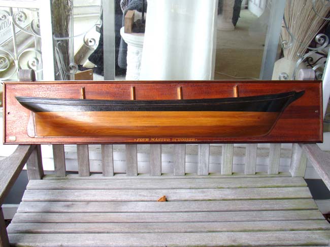 A fine Antique Half-Hull Model of a Four-Masted Schooner built in 1903